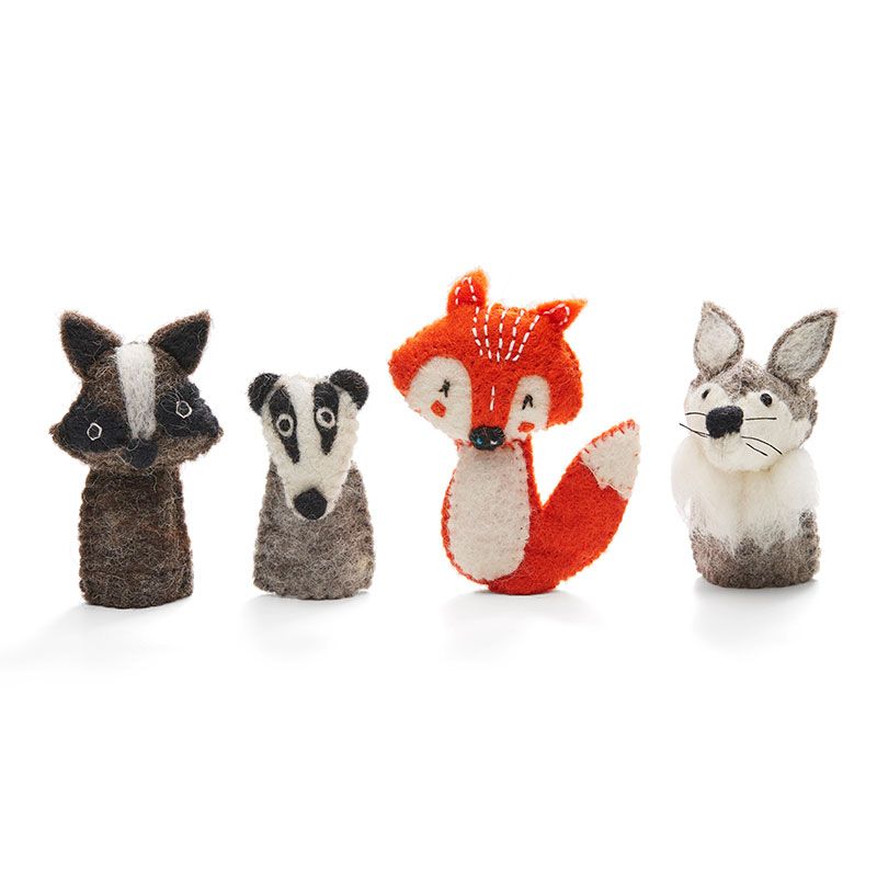 Imagen de Marionetas de lana de dedo (Animales del Bosque)