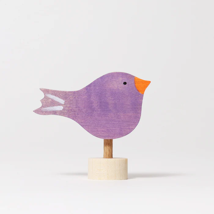 Imagen de Figura decorativa pájaro lila para círculo de celebraciones