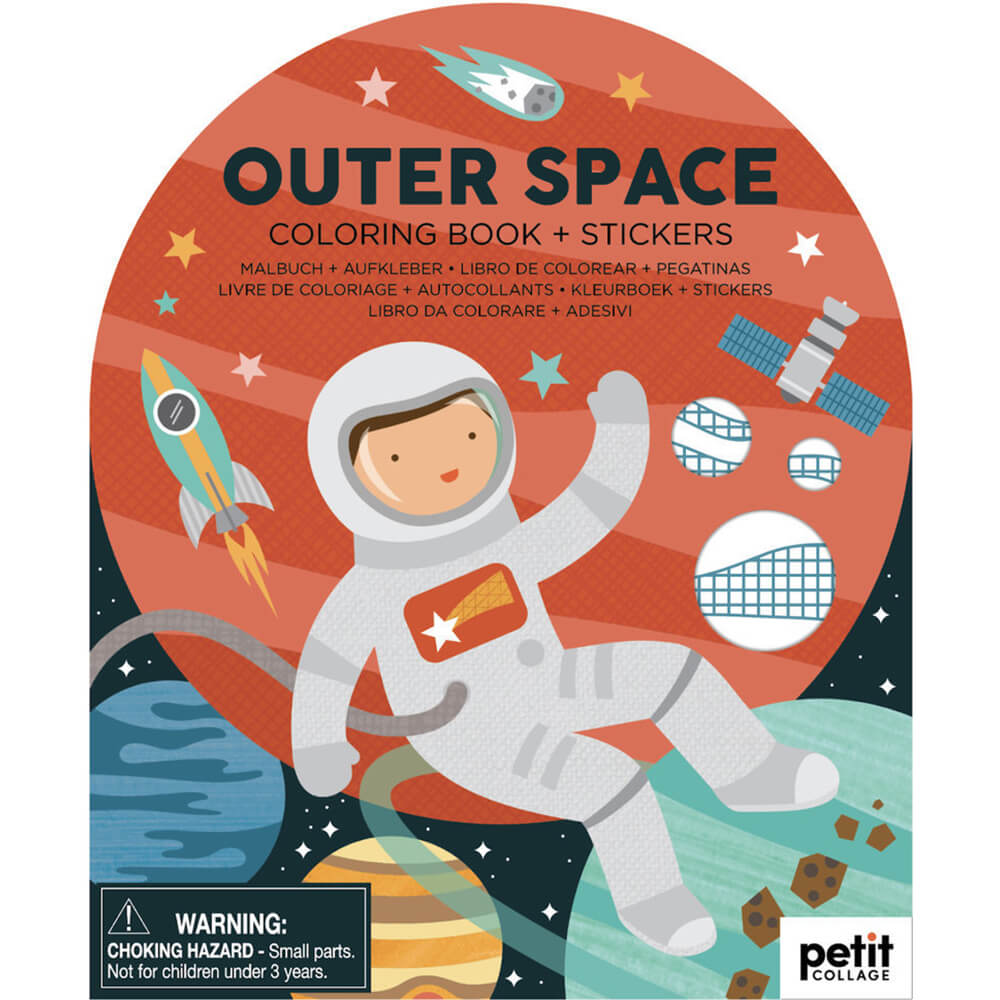 Imagen de Libro para colorear con stickers "Espacio Exterior"