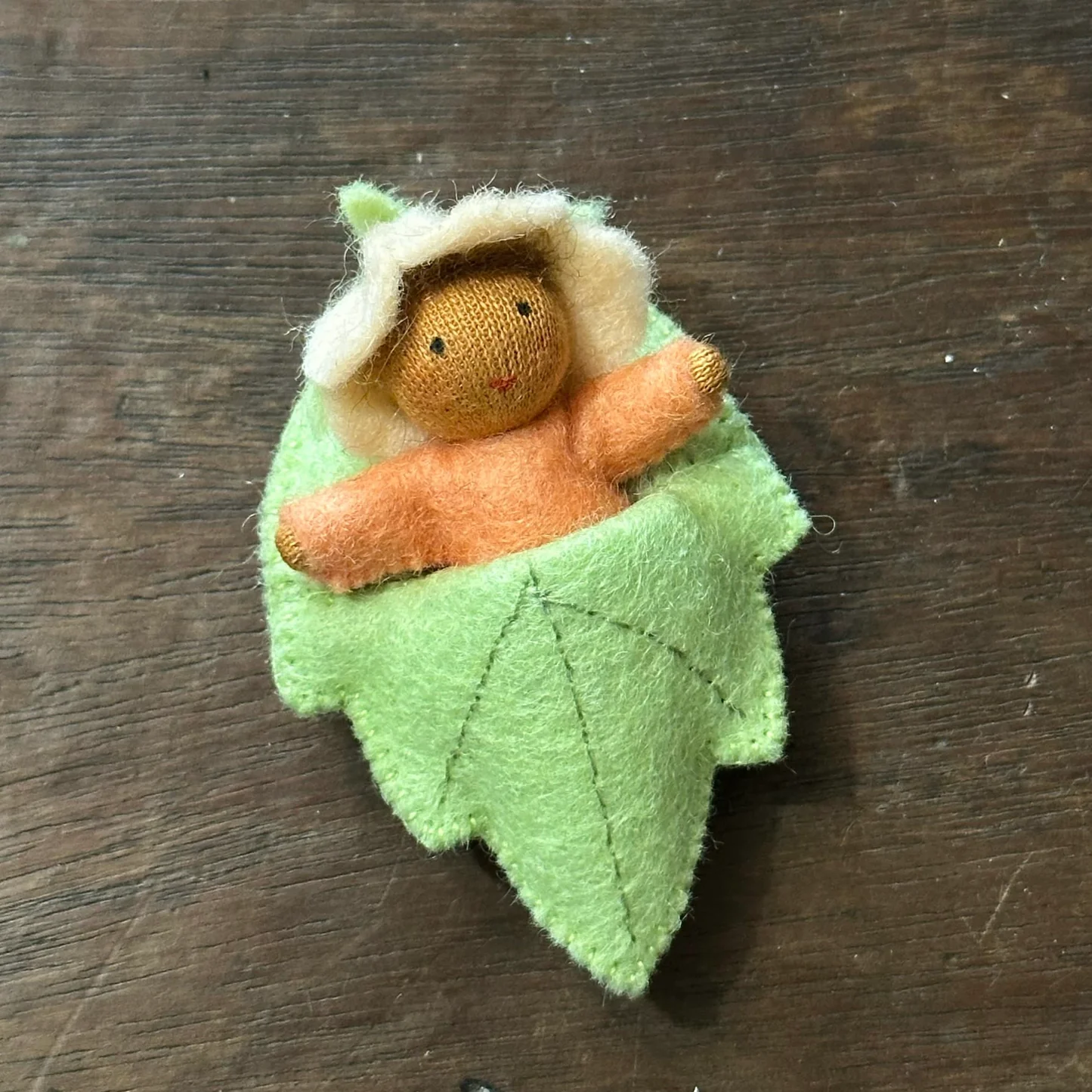 Imagen de Bebé en saquito hoja
