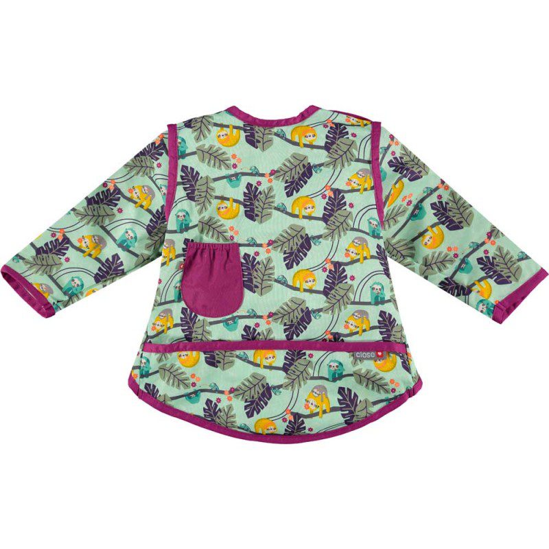 Imagen de Babero bebé "Sloth" impermeable con mangas