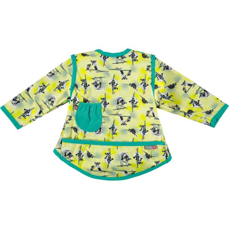 Imagen de Babero bebé "Lemur"  impermeable con mangas