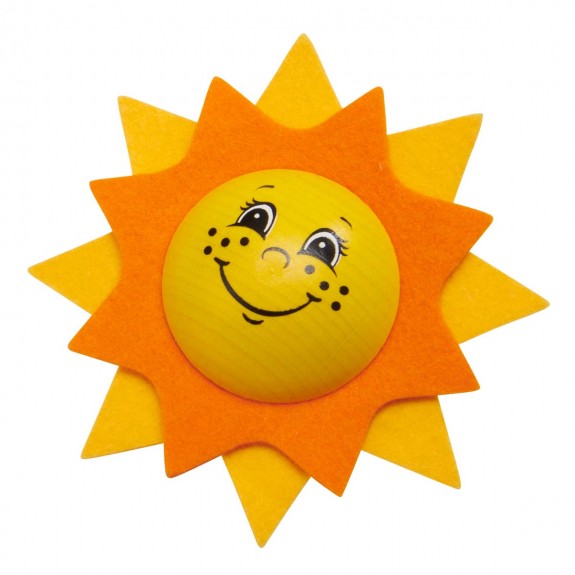 Imagen de Peonza de madera y fieltro "Sol"