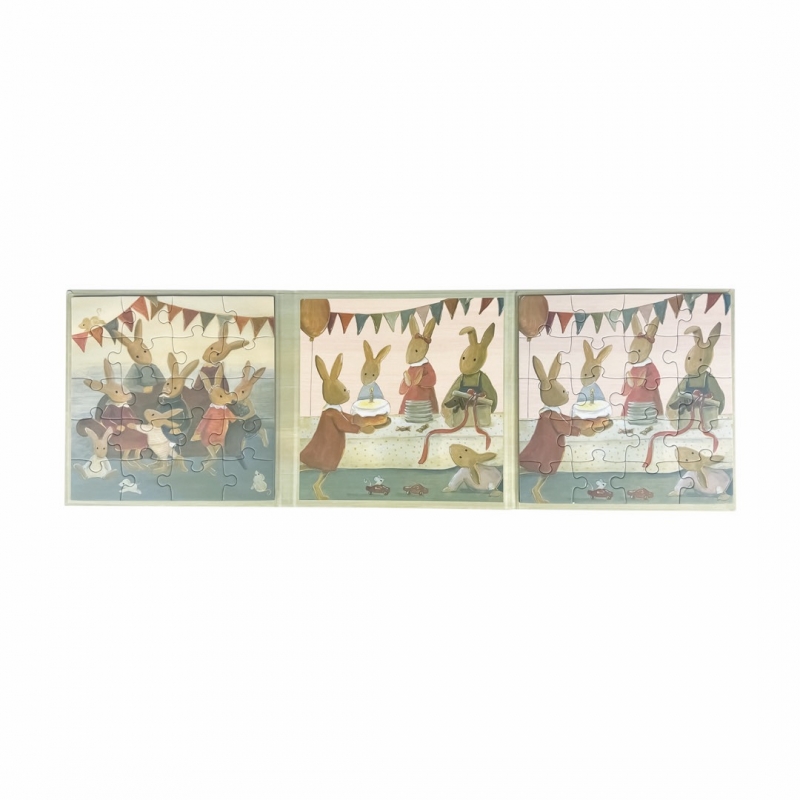Imagen de Puzzle magnético "Familia de conejitos"