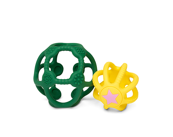 Imagen de Set de 2 pelotas sensoriales (verde y amarillo)