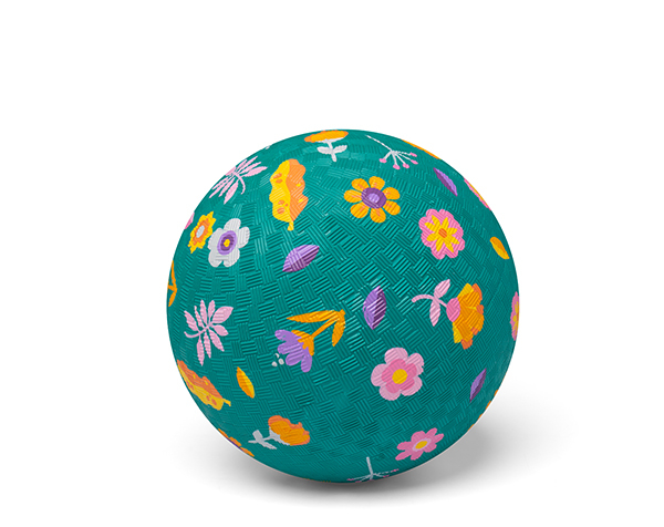 Imagen de Pelota de caucho natural "Flores" 13 cm Little L