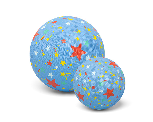 Imagen de Pelota de caucho natural "Estrellas fugaces" 13 cm Little L