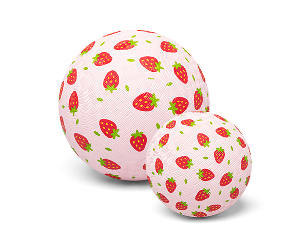 Imagen de Pelota de caucho natural "Fresas" 13 cm Little L