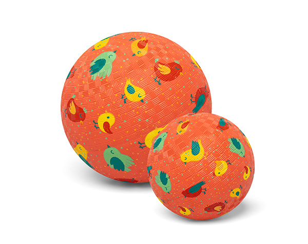 Imagen de Pelota de caucho natural "Pájaros" 13 cm Little L