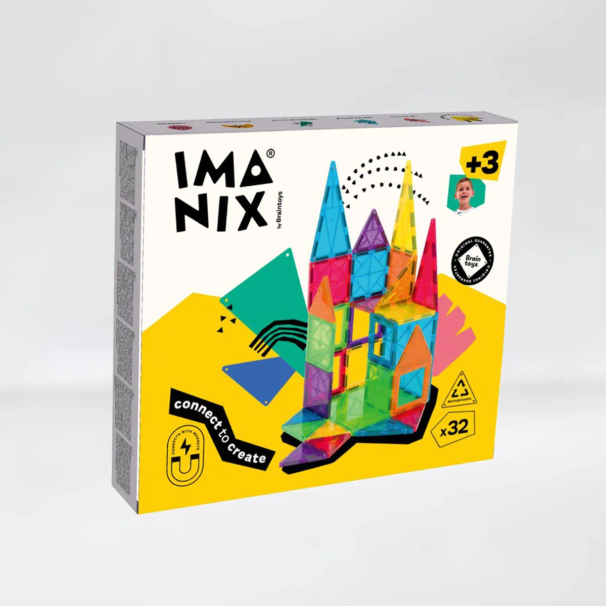 Imagen de Construcción magnética IMANIX 32 piezas - BRAINTOYS