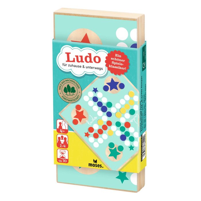 Imagen de Juego Ludo Parchís de madera (formato viaje)