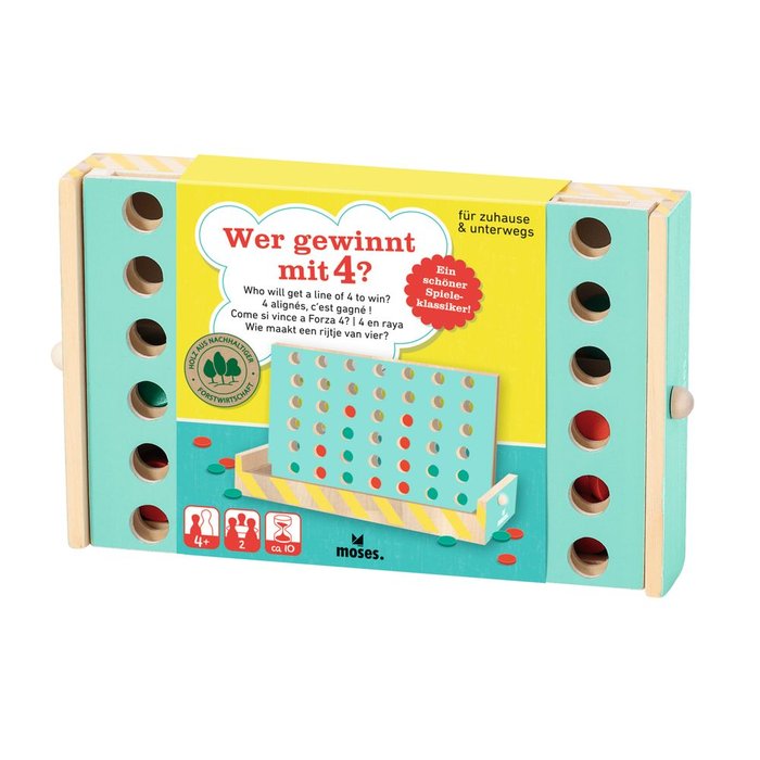 Imagen de Juego 4 en raya de madera (formato viaje)