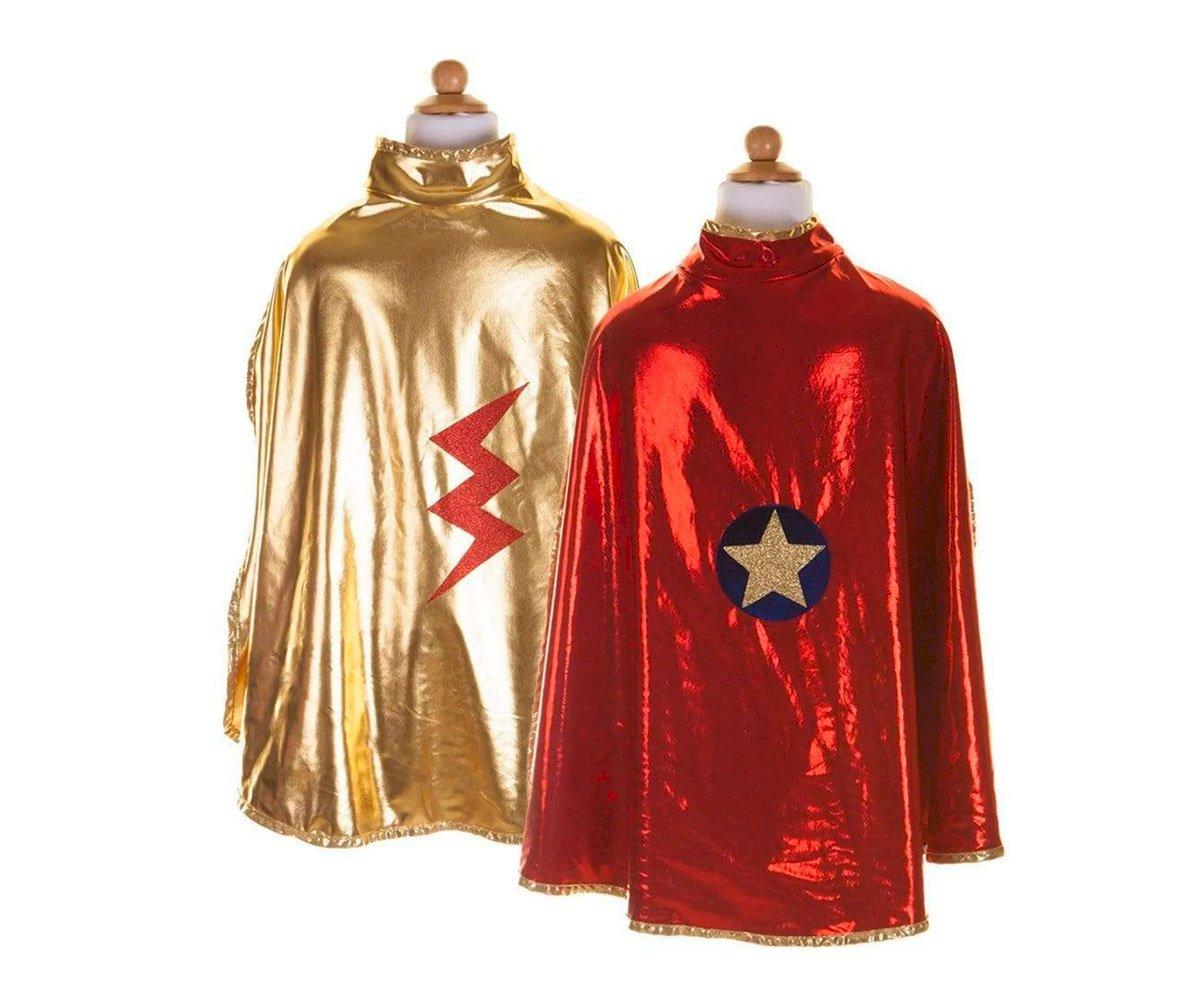 Imagen de Disfraz Capa Reversible Wonder Rojo y Dorado