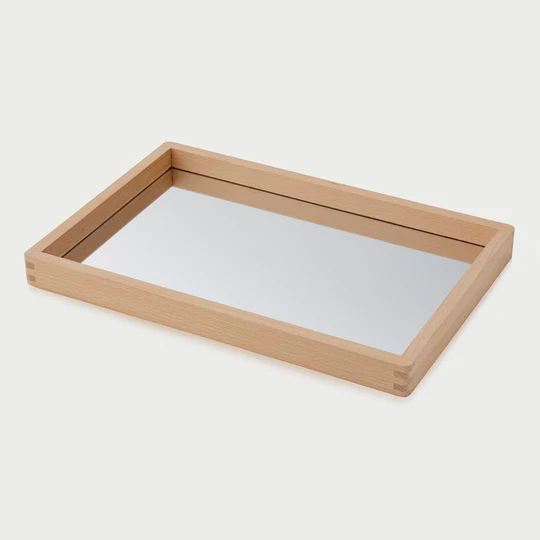 Imagen de Bandeja de madera con espejo
