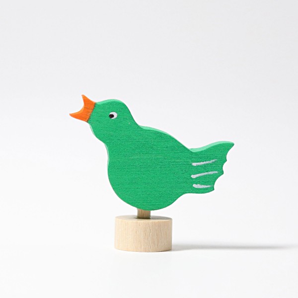 Imagen de Figura decorativa Pájaro verde para círculo de celebraciones