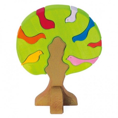Img Galeria Puzzle de madera Arbol y pájaros de colores
