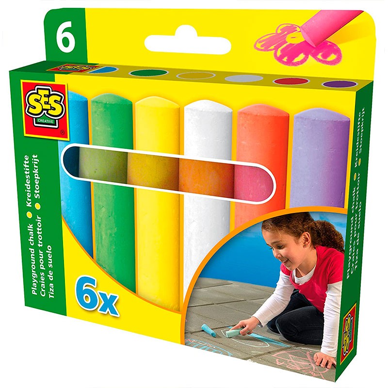 Imagen de Tizas 6 colores grandes