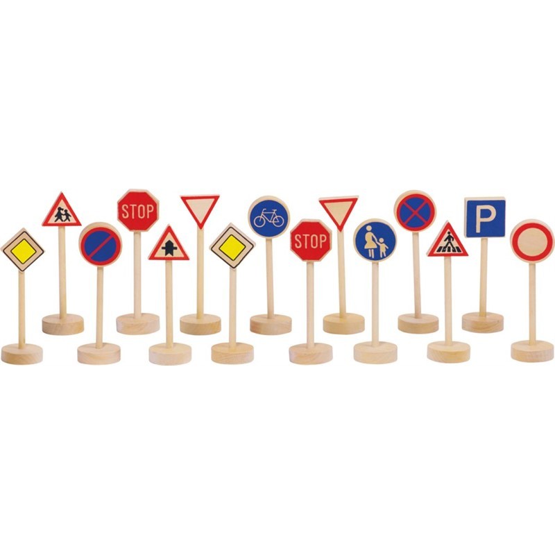 Imagen de Set de señales de tráfico de madera