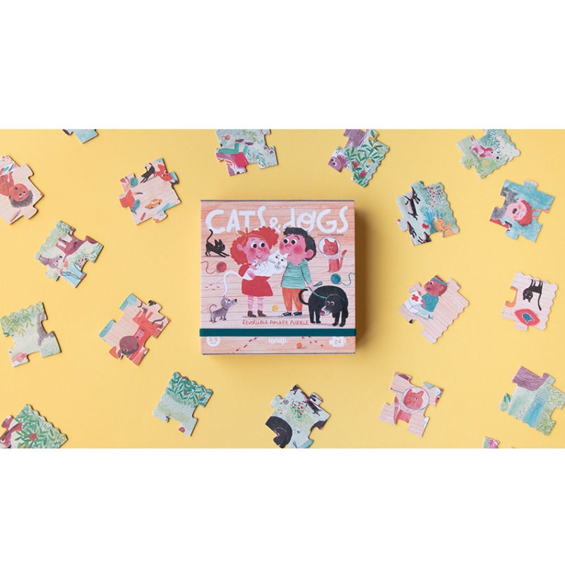 Imagen de Puzzle reversible "Cats & Dogs"