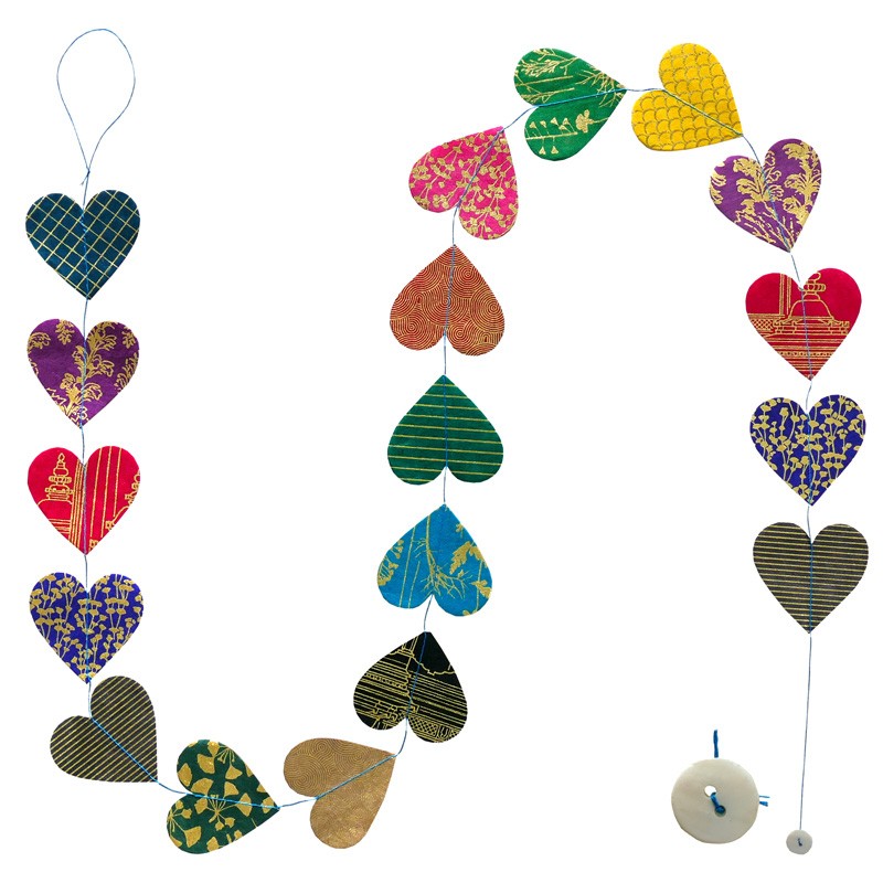 Imagen de Guirnaldas de papel Corazones Tantra