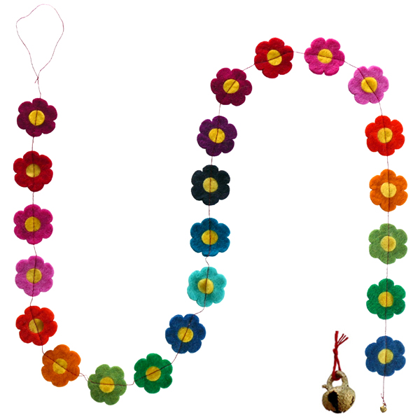 Imagen de Guirnalda de flores de fieltro