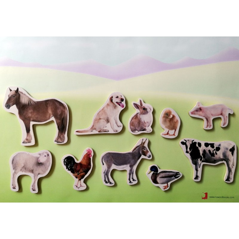 Imagen de Magnéticos de bambú "Animales de la Granja"