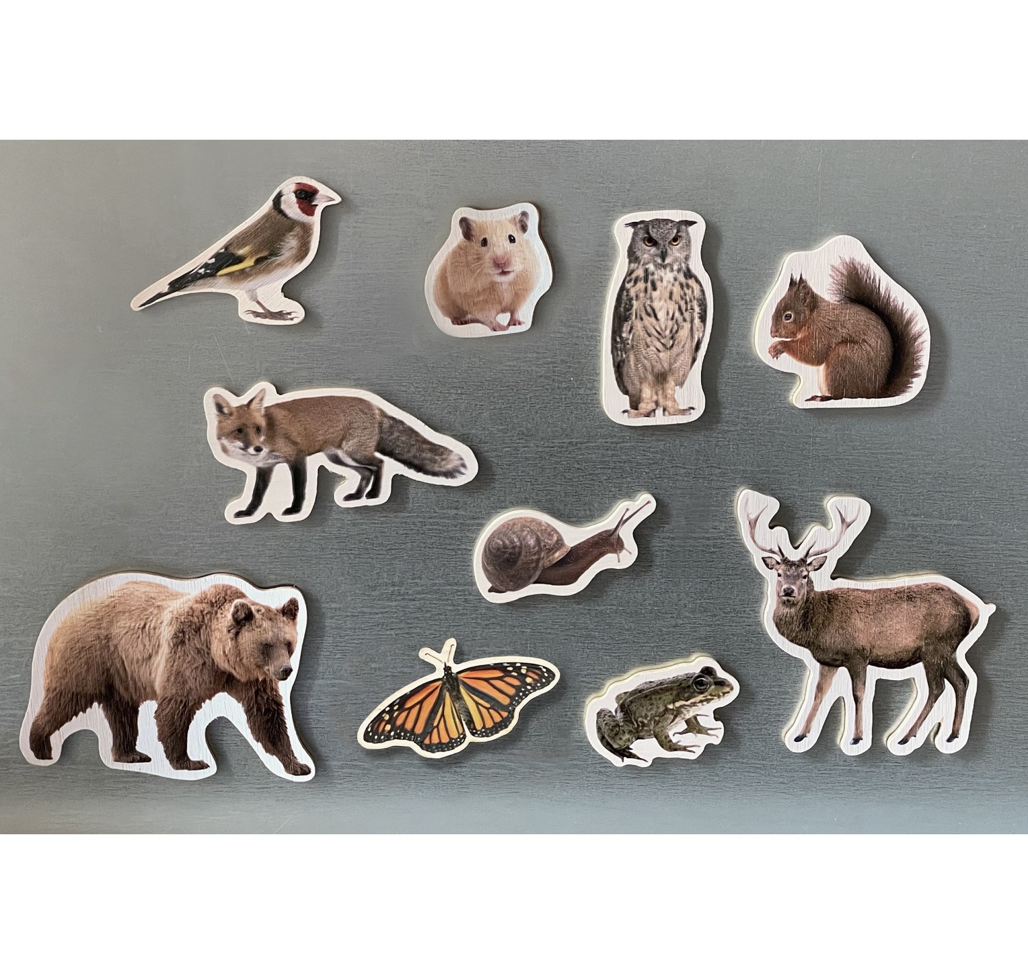 Imagen de Magnéticos de bambú "Animales del Bosque"