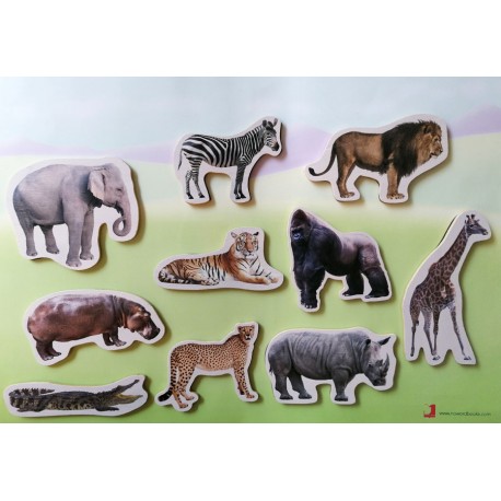Imagen de Magnéticos de bambú "Animales Salvajes"