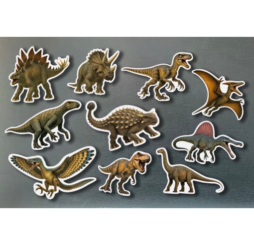 Imagen de Piezas Magnéticas de Bambú de Dinosaurios