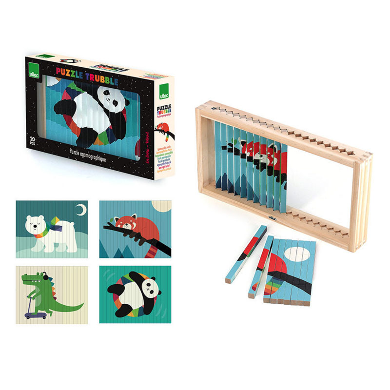 Imagen de Puzzle 4 Dimensiones en madera, Animales - Andy Westface
