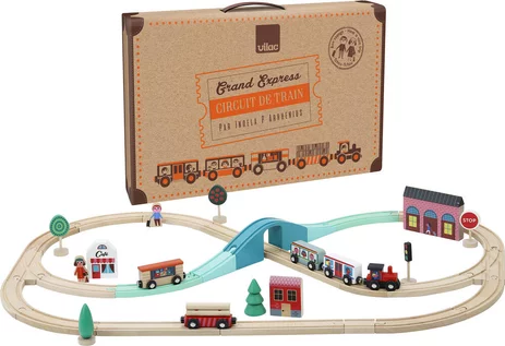 Imagen de Circuito de tren de madera Grand Express - Ingela.Arrhenius VILAC 