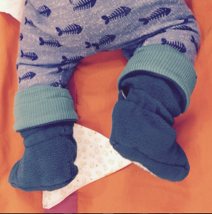 Botas para bebés sin suela | Booties de Polar y lana de merino