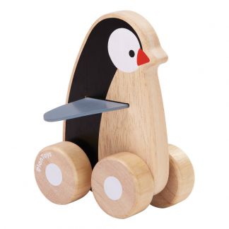 Imagen de Pinguino de madera con ruedas
