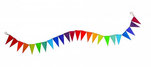 Imagen de Banderines de madera rainbow de Grimm's