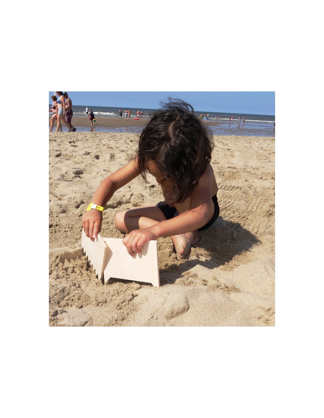 Imagen de Peines de madera para pintar en la arena
