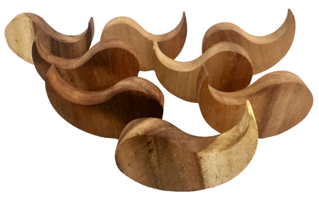 Imagen de Ying Yang de madera Papoose-8 piezas