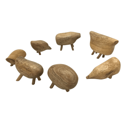 Imagen de Animales de madera - 7 piezas Papoose